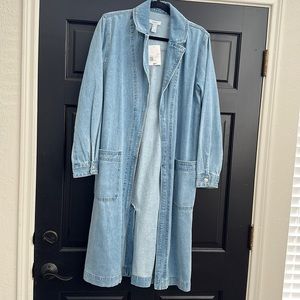 Forever 21 Denim Long Jacket SZ S